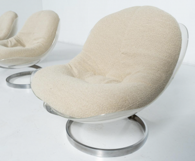 Space Age Sph re Lounge Chairs by Boris Tabacoff Mobillier Modulaire