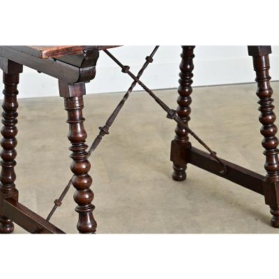 Spanish 18th Century Chestnut Forged Iron Table