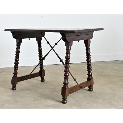 Spanish 18th Century Chestnut Forged Iron Table