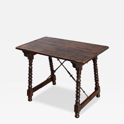 Spanish 18th Century Chestnut Forged Iron Table