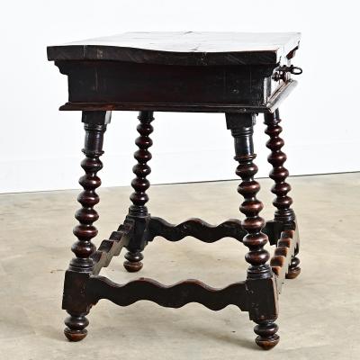 Spanish 18th Century Solid Carved Chestnut Table