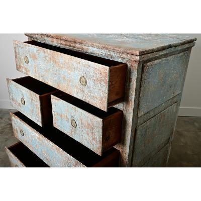 Spanish 19th Century Painted Chest from Catalonia