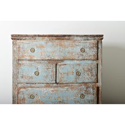 Spanish 19th Century Painted Chest from Catalonia