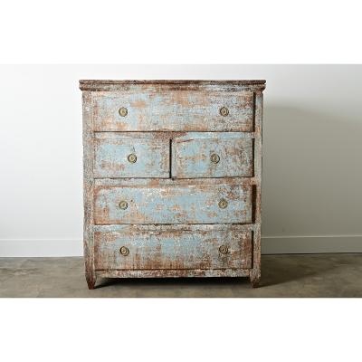 Spanish 19th Century Painted Chest from Catalonia