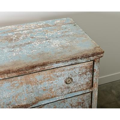 Spanish 19th Century Painted Chest from Catalonia