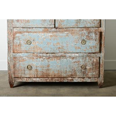 Spanish 19th Century Painted Chest from Catalonia