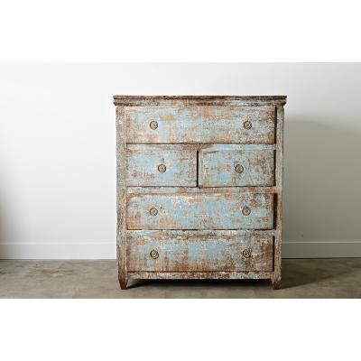 Spanish 19th Century Painted Chest from Catalonia