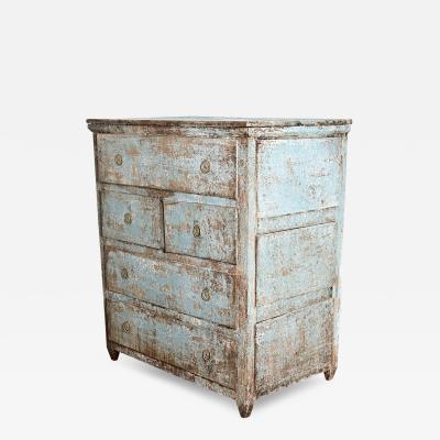 Spanish 19th Century Painted Chest from Catalonia