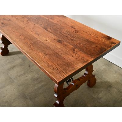 Spanish 19th Century Solid Oak Dining Table