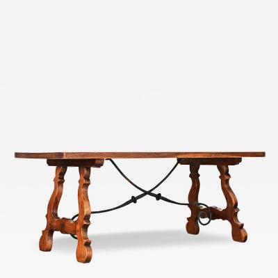 Spanish 19th Century Solid Oak Dining Table