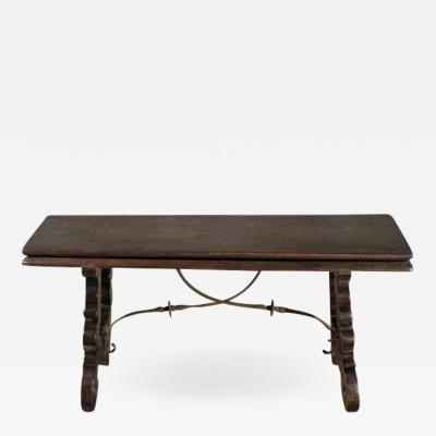 Spanish Baroque 17th century walnut Flip Bench or Low Table