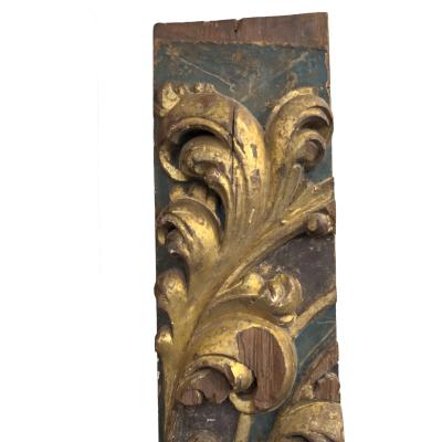 Spanish Baroque Carved and Gilt Architectural Element circa 1790