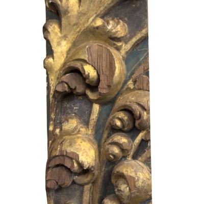 Spanish Baroque Carved and Gilt Architectural Element circa 1790