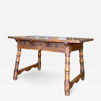 Spanish Baroque Walnut Table Circa 1710