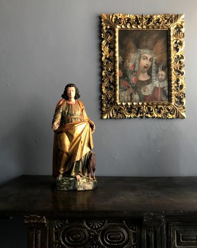 Spanish Colonial Antique Santo Figure