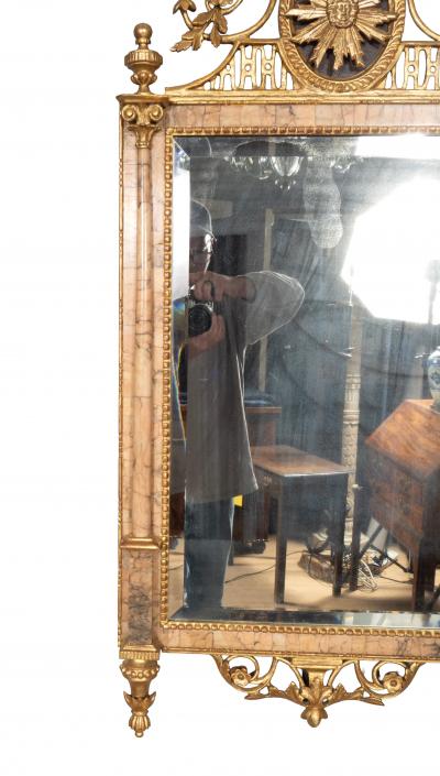 Spanish Giltwood And Marble Bilboa Mirror