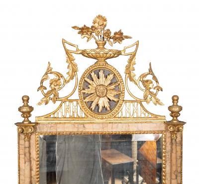 Spanish Giltwood And Marble Bilboa Mirror