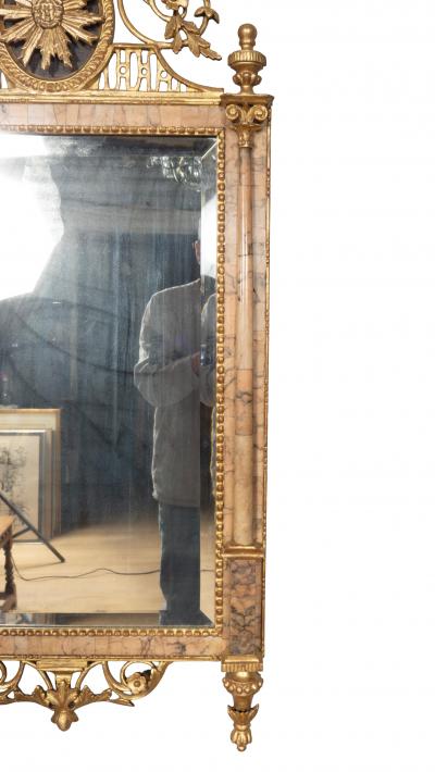 Spanish Giltwood And Marble Bilboa Mirror