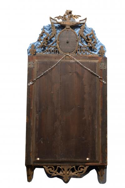 Spanish Giltwood And Marble Bilboa Mirror