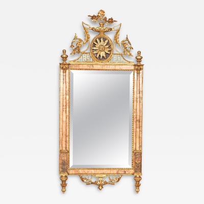 Spanish Giltwood And Marble Bilboa Mirror