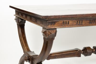 Spanish Neoclassical Style Walnut Library Table Circa 1890