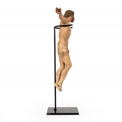 Spanish Polychromed Carved Corpus Christi Statue Sculpture 18th 19th century