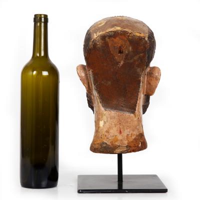 Spanish Polychromed Carved Head of Christ as Ecce Homo early 18th century