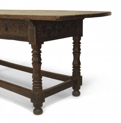 Spanish Renaissance Oak Refectory Table