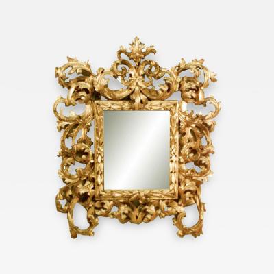 Spanish Rococo Style Gilt Wood Wall Mirror