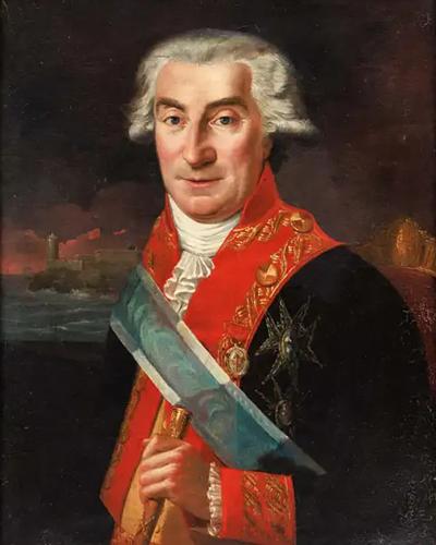 Spanish School 18th Century A Rare Portrait of a Spanish Colonial Official