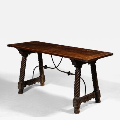 Spanish Walnut Trestle Table 17th C