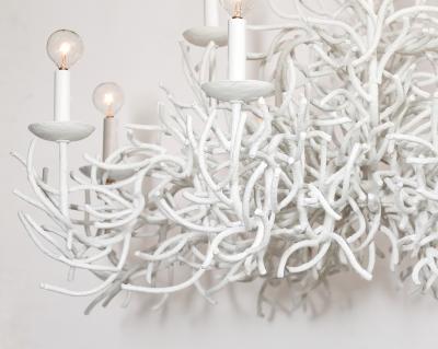 Spectacular 12 Candelabra Light Faux Coral Chandelier