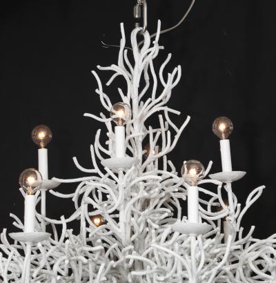 Spectacular 12 Candelabra Light Faux Coral Chandelier