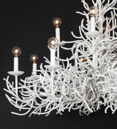 Spectacular 12 Candelabra Light Faux Coral Chandelier