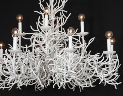 Spectacular 12 Candelabra Light Faux Coral Chandelier