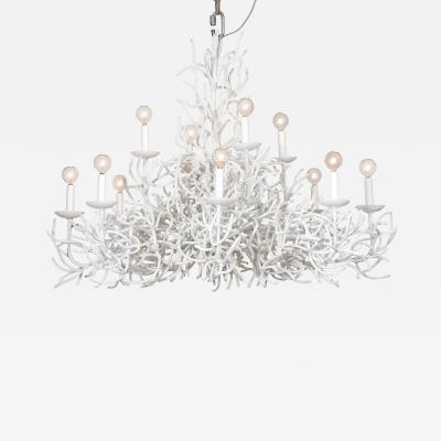 Spectacular 12 Candelabra Light Faux Coral Chandelier