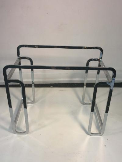 Spectacular 1970s Italian Modern Chrome Desk and Chair