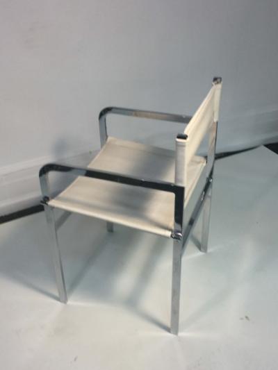 Spectacular 1970s Italian Modern Chrome Desk and Chair