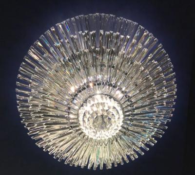 Spectacular Contemporary Italian Murano Glass Triedi Ceiling Light