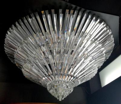 Spectacular Contemporary Italian Murano Glass Triedi Ceiling Light
