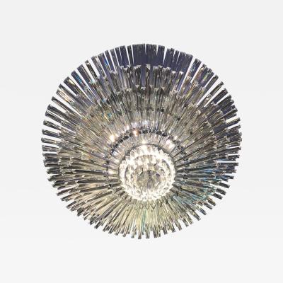 Spectacular Contemporary Italian Murano Glass Triedi Ceiling Light