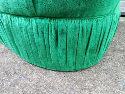 Spectacular Hollywood Regency Tufted Curved Kidney Sofa