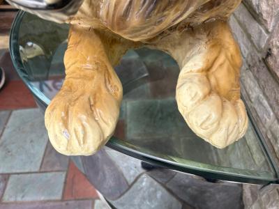 Spectacular Huge Italian Terra Cotta Glazed Roaring Lion Mid century Modern