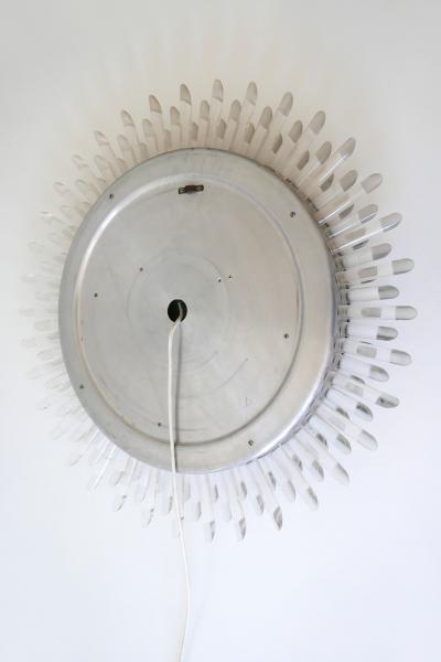 Spectacular Large Mid Century Modern Backlit Sunburst Wall Mirror Germany 1970s