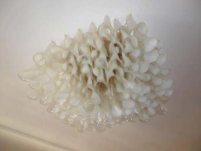 Spectacular Murano Glass Petal Chandelier or Flush Mount