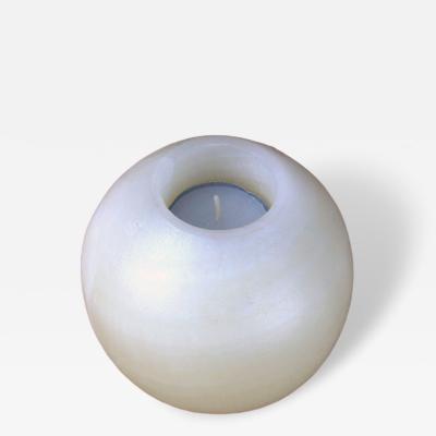 Sphere white Onyx Candle Holder