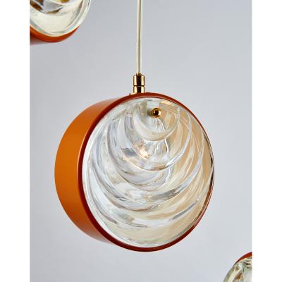 Spiral Cascading Chandelier Italy 1960s