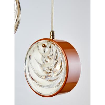 Spiral Cascading Chandelier Italy 1960s
