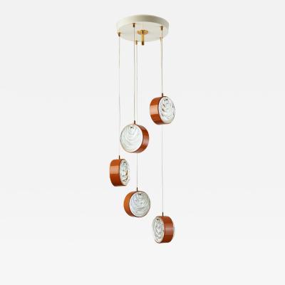 Spiral Cascading Chandelier Italy 1960s