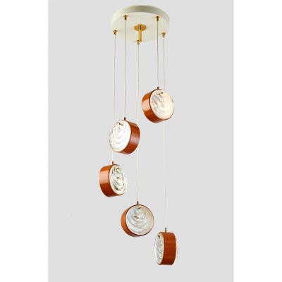 Spiral Cascading Chandelier Italy 1960s